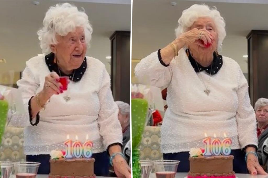 Woman celebrates 106th birthday with shot of Fireball Whiskey