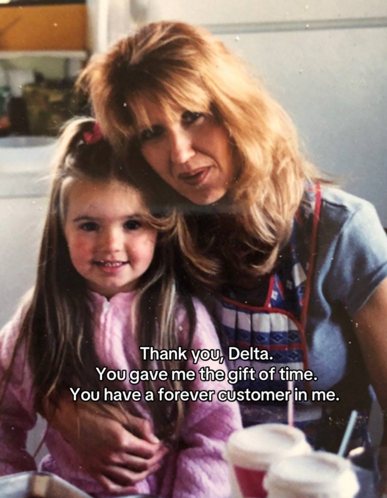 A woman shared a touching story of how Delta Air Lines helped her return home to say her final goodbyes to her dying mother.